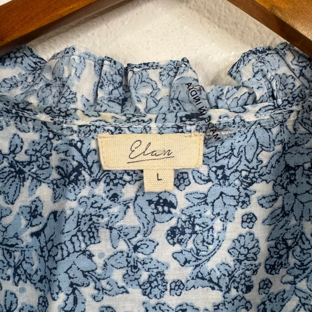 Elan Blue‎ Floral Matching Skirt Set Size Large